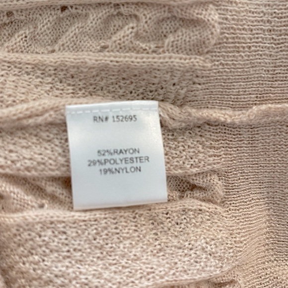 Slate & Willow Stretchy Pink Soft Blush Ruffle Texture Sweater S - Picture 7 of 9